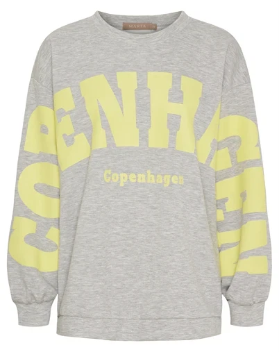 Marta du Chateau - MDChibiscus Sweatshirt - Grey/Yellow